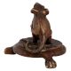 Brass Lord Ganeshaâ€™s Mouse Statue On Stool