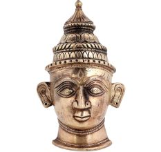 Lord Shiva Head Brass Tribal Hindu Mukhalingam Statue