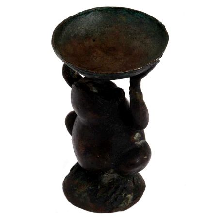 Brass Frog Candle Holder
