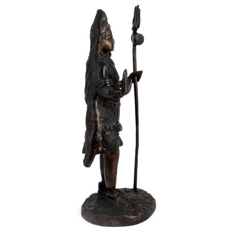 Brass Shiva Statue With Trishul Office Home Gift