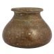 Wide Round Base Delicate Carved Design Brass Water Pot