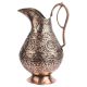 Hand Carved Copper Floral Design Water Jug
