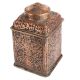 Vintage Copper Storage Jar Canisters With Repousse Floral Motifs