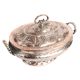 Kashmiri Copper Rice Bowl With Lid And Handles