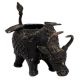 Brass Tribal Bull Planter Pot