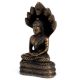 Brass Buddha Statue Sitting Under Snake Hood