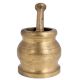 Brass Handmade Mortar And Pestle Or Indian Hamam Dasta