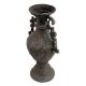 Black Brass Urn Shaped Vase With Decorative Handles