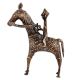 Tribal Statue Of Brass Rider On Horse