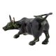 Brass Raging Bull Statue In Black Finish