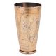 Etched Brass Flower Leaf Tall Brass Lassi Glass