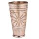 Brass Floral Design Handmade Brass Lassi Glass