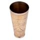 Golden Brass Etched leaves Tall Punjabi Glass