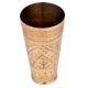 Brass Lassi Glass With Leaves in Triangular Pattern And Rings