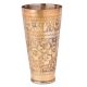 Hand carved Brass Lassi Glass With Flowers and Vines Design