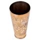Hand carved Brass Lassi Glass With Flowers and Vines Design