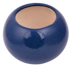 Dark Blue Round Shape Ceramic Pot