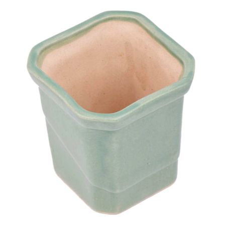 Sage Green Ceramic Pot With Square Mouth