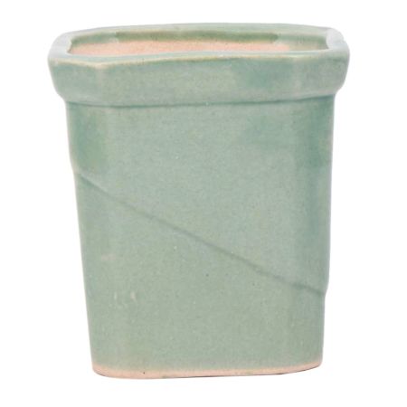 Sage Green Ceramic Pot With Square Mouth