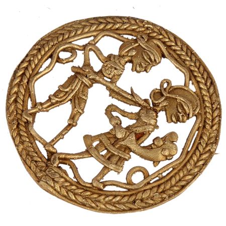 Admirable Brass Artwork Depicting A Fishermans Story