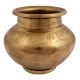 Brass Water Pot With South Indian Design Engraved on Neck