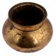 Brass Water Pot Engraved God Image And Floral Border