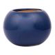 Dark Blue Round Shape Ceramic Pot