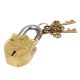 Religious Chand Tara Deign Brass Padlock With 2 Keys