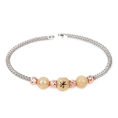 Gold Plated Beads Bells 92.5 Sterling Silver Rope Design Kadar Bracelets