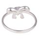 Silver Bow Design Toe Ring With Semi Precious Stone