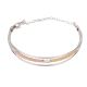 92.5 Sterling Silver And Gold Plated  Braid Adjustable Bracelet