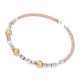 92.5 Sterling Silver Seed Beads Gold Plated Adjustable Kada Bracelet