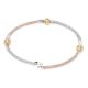 Trendy Dual Tone 92.5 Sterling Silver Gold Plated Kada Beads Bracelet