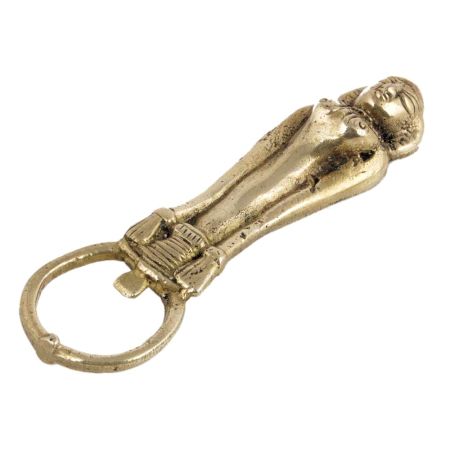Handmade Golden Brass Brass Opener With Tribal Figurine