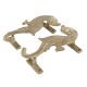 Handmade Golden Brass Door Handles With Parrots In Pair