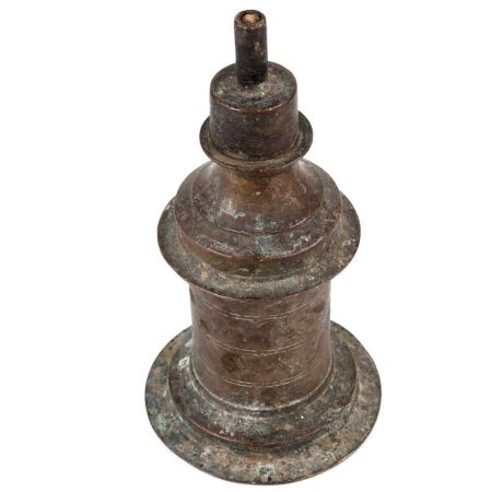 Handmade Patina Rich Brass Kerosene Lamp With One Wick