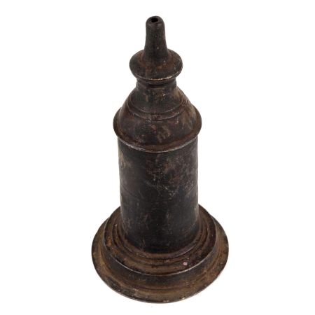 Handmade Blackened Brass Kerosene Oil Lamp With Single Wick