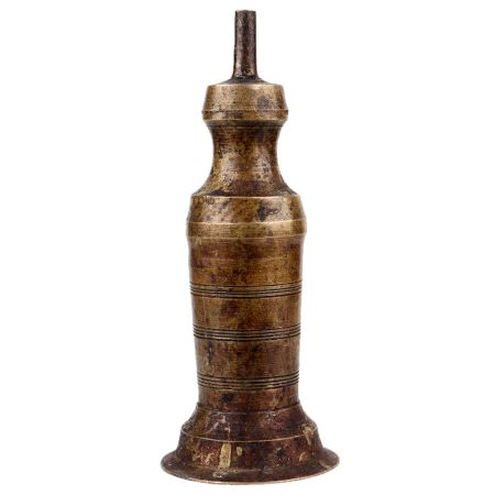 Handmade Discolored  Brass Oil Lamp