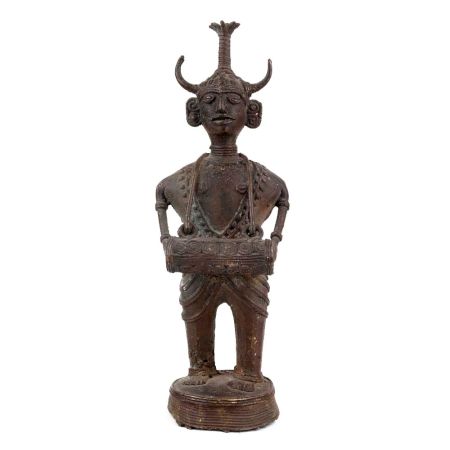 Handmade Stained Brass Cast Dhokra Figurines Of A Musician