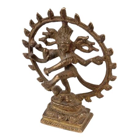 Handmade Brown Brass Nataraja Lord Shiva Statue