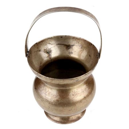 Handmade Golden Brass Kamandal Holy Water Pot With Handle