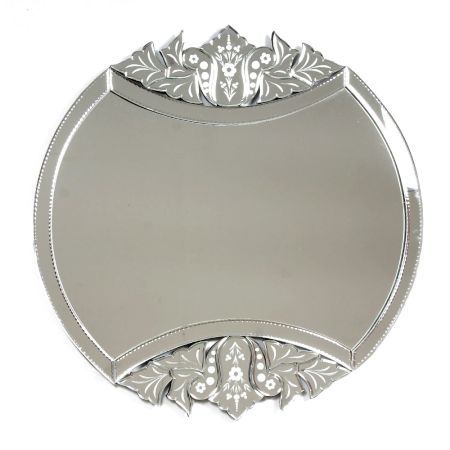Handmade Silver Glass Unique Venetian Mirror With Engraved Design