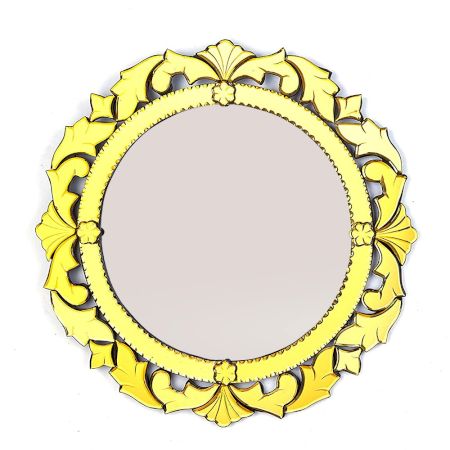 Handmade Golden Frame Round Venetian Mirror