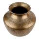 Golden Brass Holy Water Pot With Engraved Design