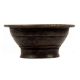Handmade Dark Finish Brass Serving Bowl With Decorative Rim