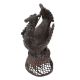 Handmade Black Brass Bird Showpiece In Dhokra Art