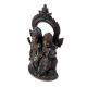 Handmade Oxidized Brass Sitting Lord Vishnu Laxmi Statue