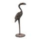 Handmade Rust Finish Brass Standing Bird Statue