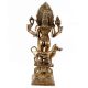 Handmade Golden Sheen Brass Kaal Bhairava Statue