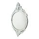 Handmade Silver Glass Oval Venetian Mirror With Etched Design